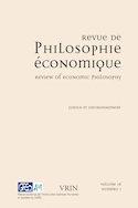 Revue de philosophie économique, v. 16, no 01